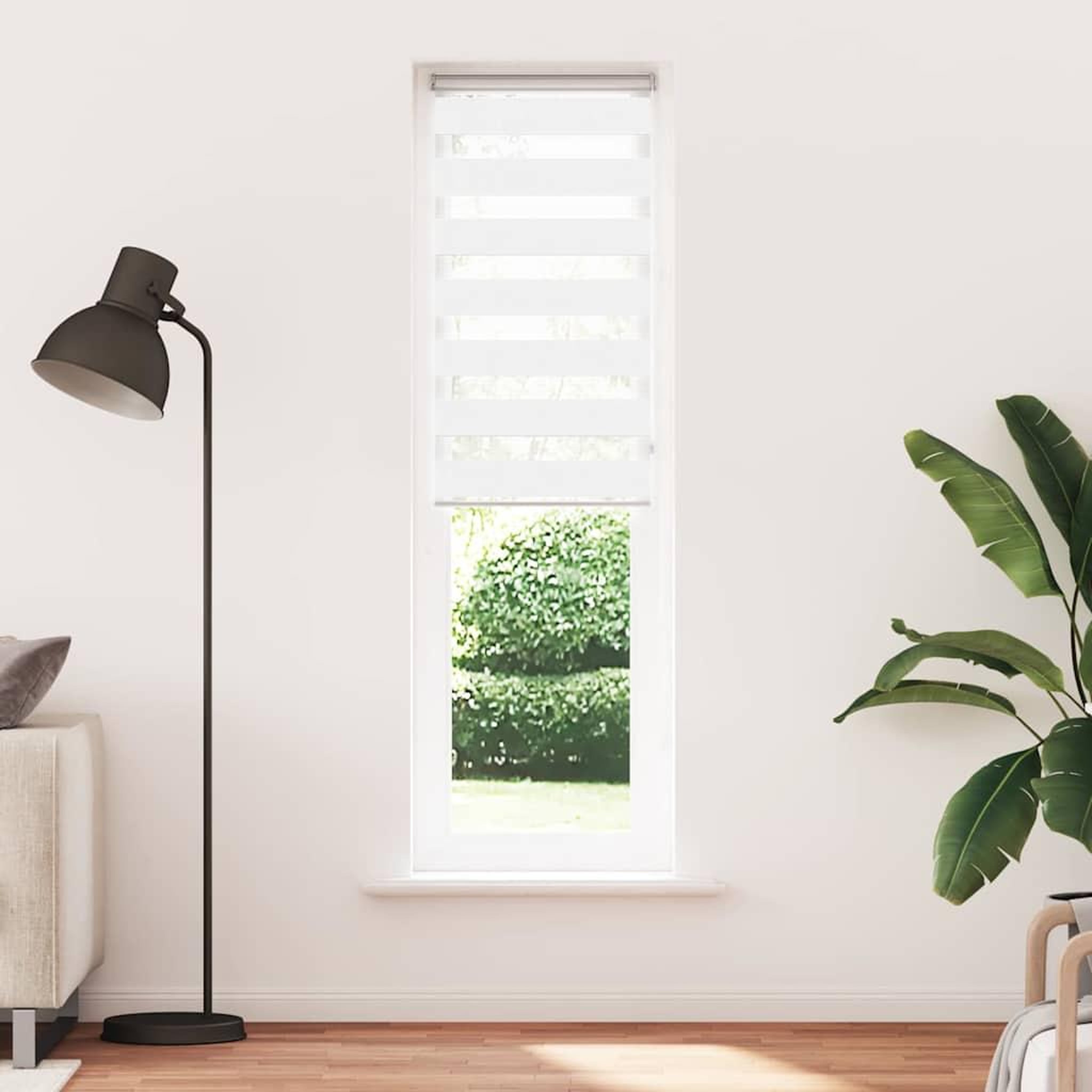 Voir la diapositive 2 : VIDAXL Store zebre blanc 60x230 cm largeur du tissu 55,9 cm polyester