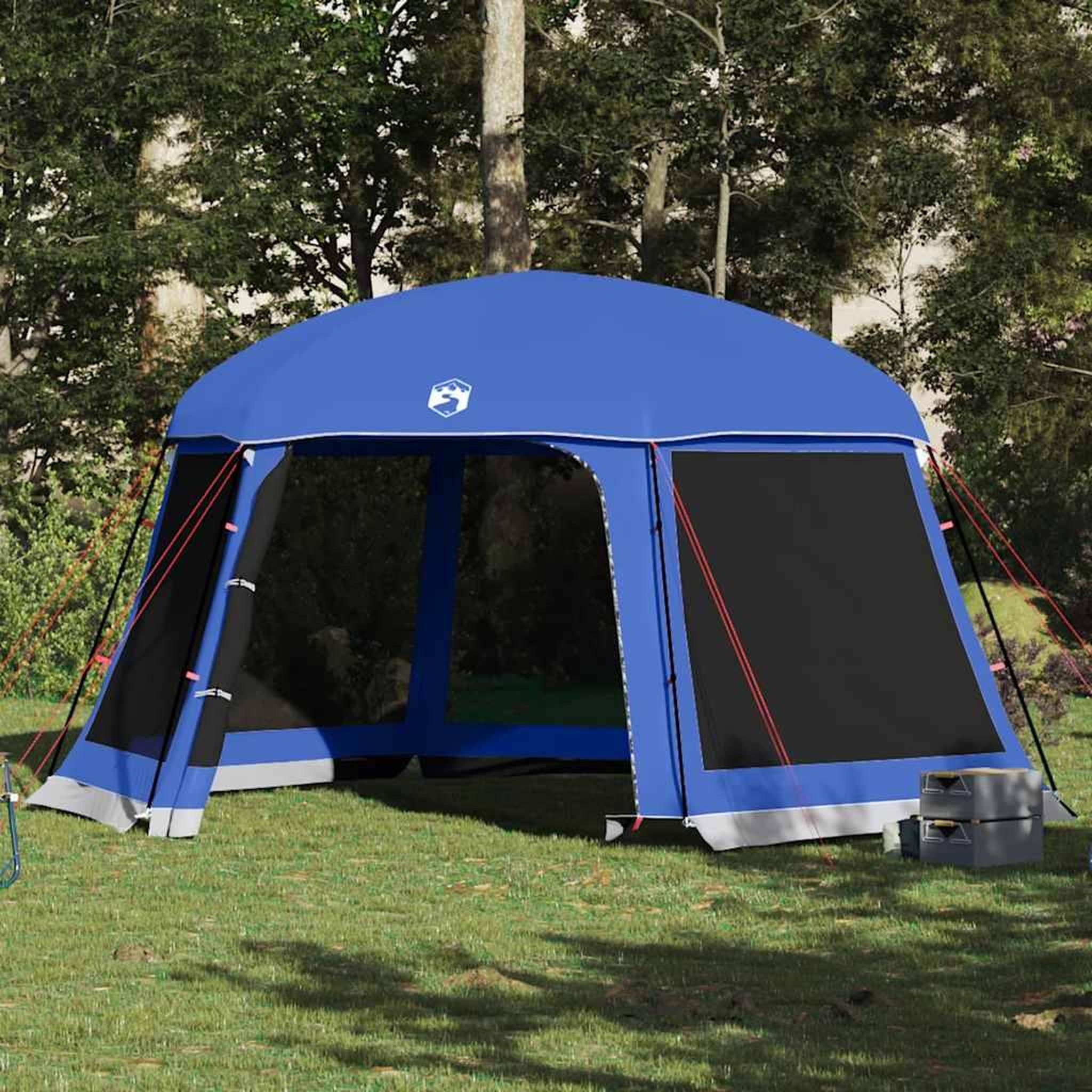 VIDAXL Tente de piscine moustiquaire amovible parois maille bleu azur