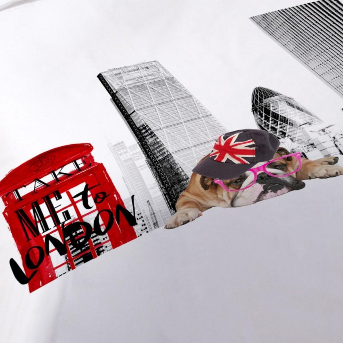 Dourev Housse de couette 140x200 TAKE ME TO LONDON + 1 taie