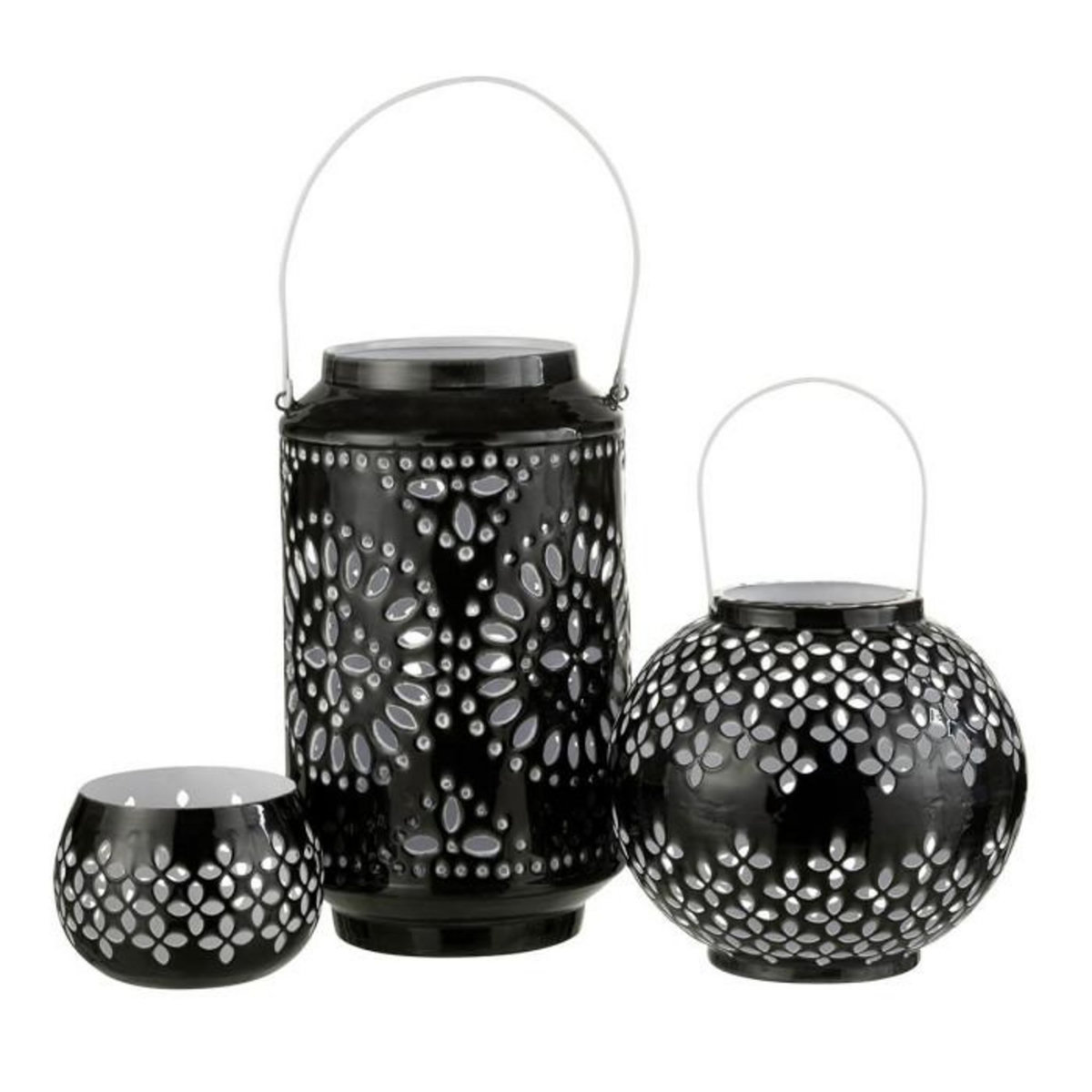 Paris Prix Lanterne Cylindrique Métal  Sévilla  43cm Noir