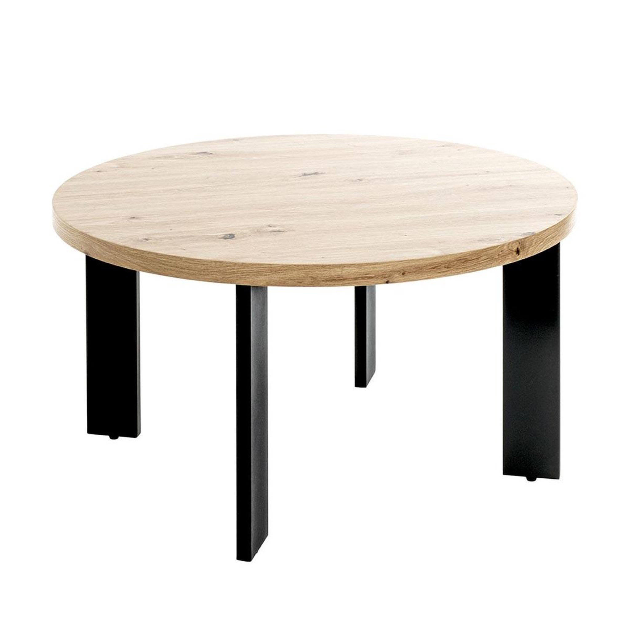 Paris Prix Table basse ronde  tiny  75cm naturel & noir