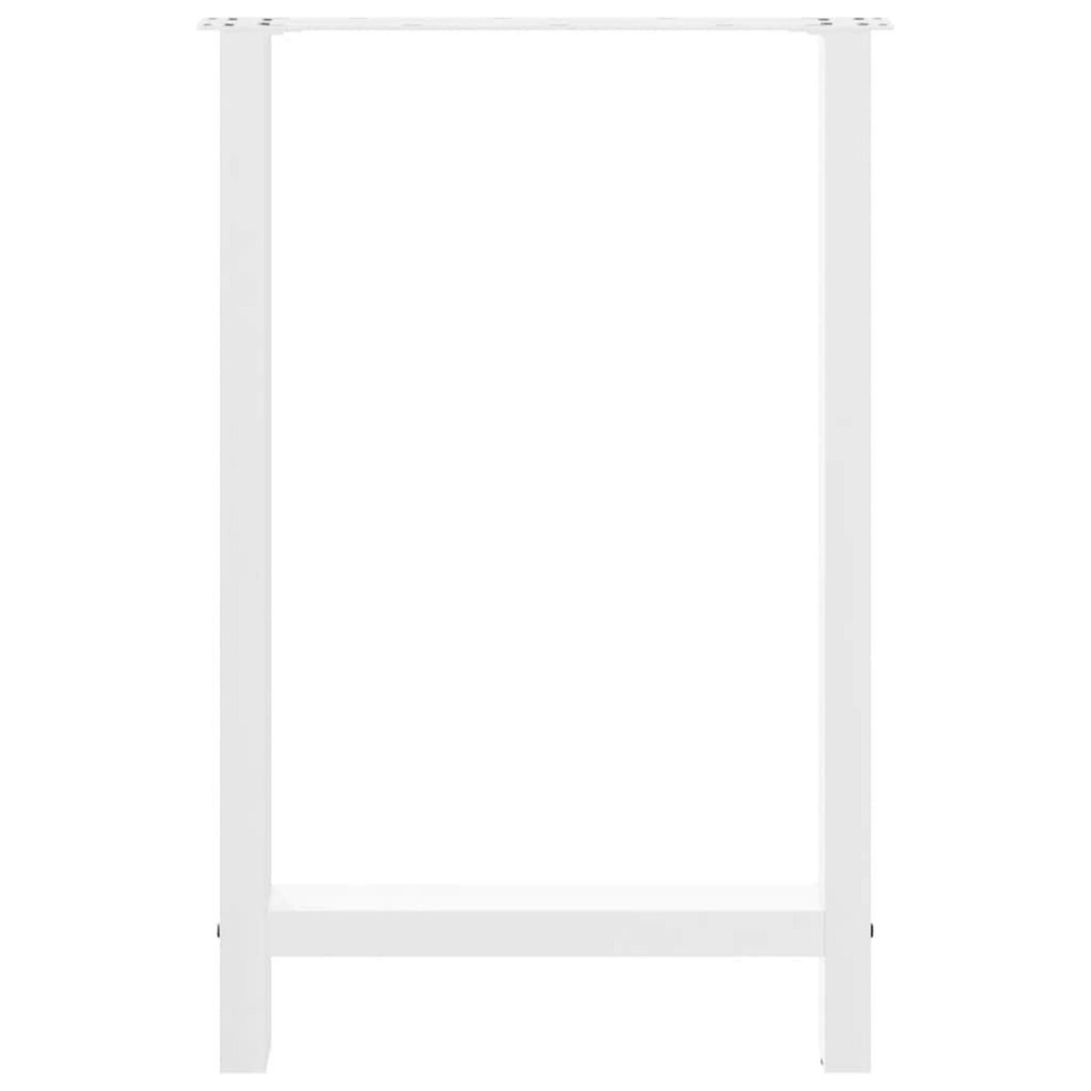 VIDAXL Pieds de table basse blanc 2 pcs 60x(90-91) cm acier