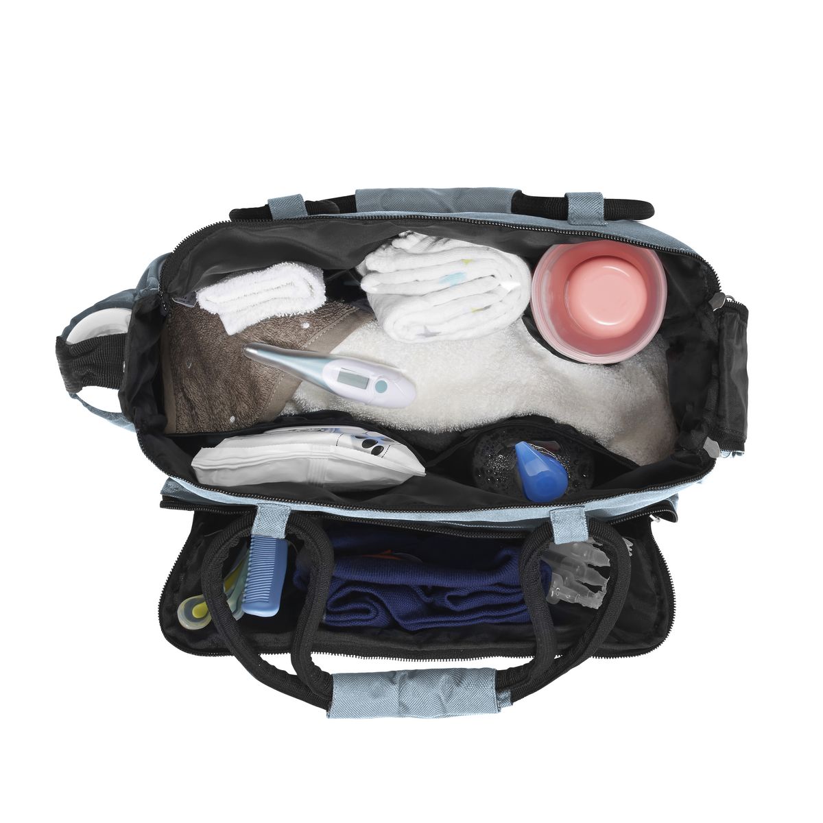 BADABULLE Sac à langer multipoches gris BOHO 