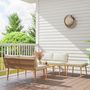 Voir la diapositive 2 : OUTSUNNY Ensemble salon de jardin 5 places modulables avec table basse et coussins résine tressée filaire beige