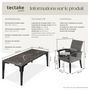 Voir la diapositive 6 : tectake Ensemble table en rotin avec 6 chaises avec cadre solide gris