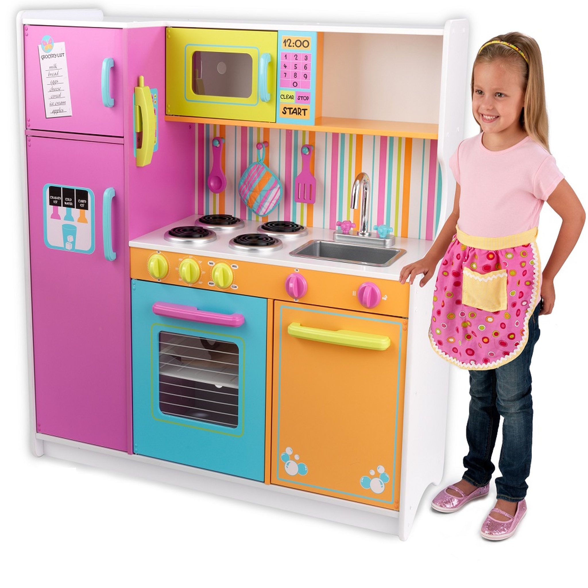 Voir la diapositive 1 : Kidkraft Grande cuisine de luxe aux couleurs vives en bois - Jouet d'imitation