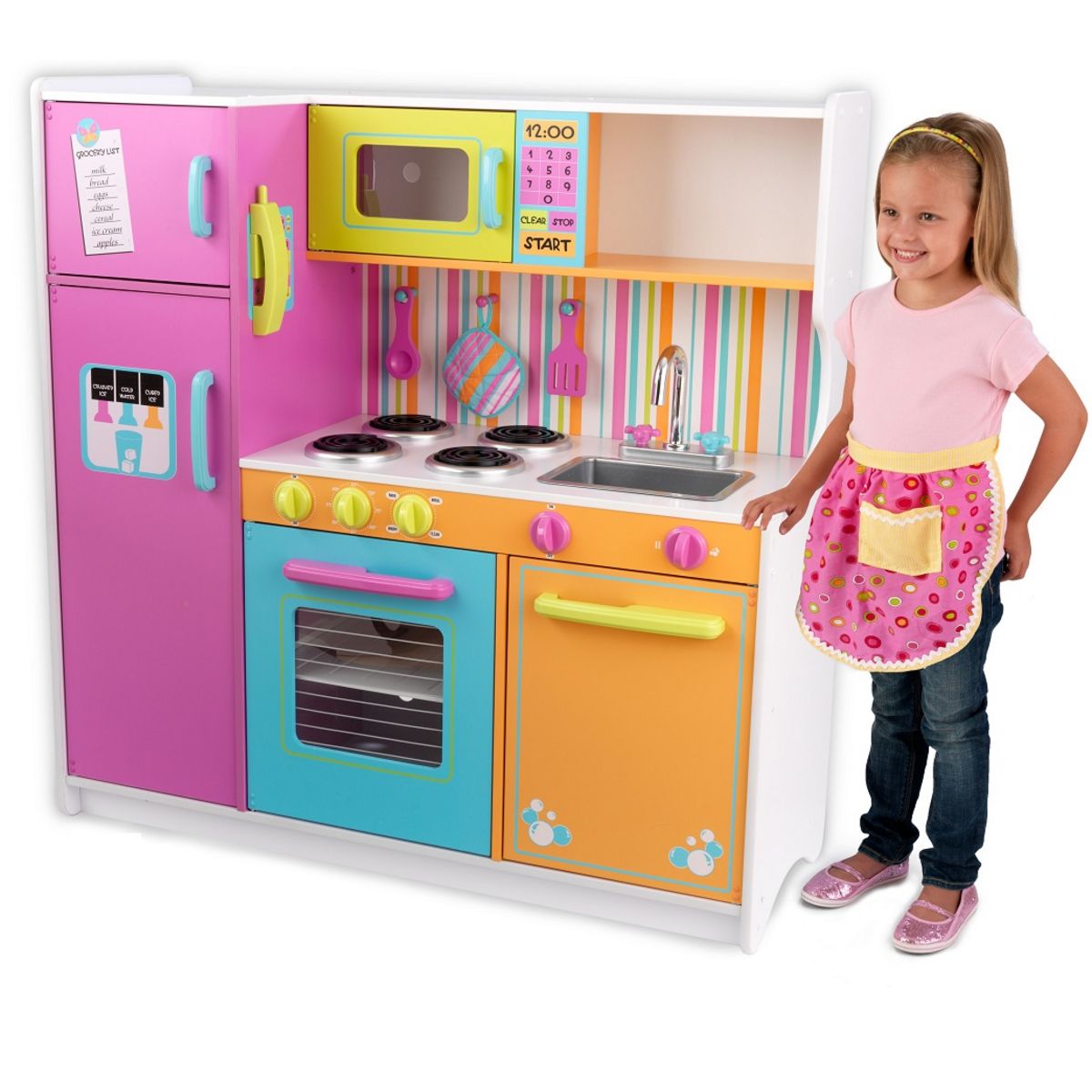 Kidkraft Grande cuisine de luxe aux couleurs vives en bois - Jouet d'imitation