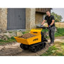 Voir la diapositive 4 : VITO Mini Dumper à chenilles Moteur Loncin 196Cm3 Essence 6.5CV - Brouette à chenilles Transport Charge 300kg 4.8KW Chantier VITO