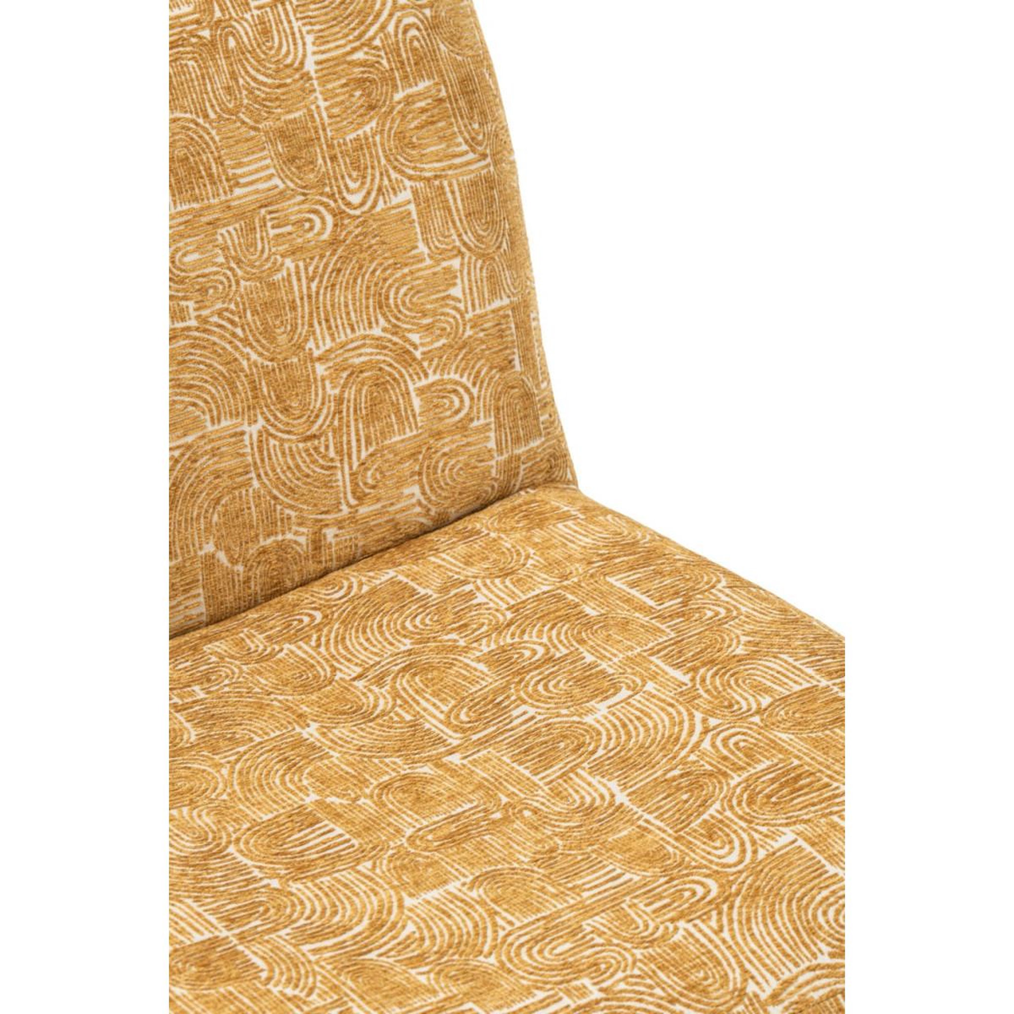 Voir la diapositive 5 : J-LINE Fauteuil design organique  margo  87cm ocre