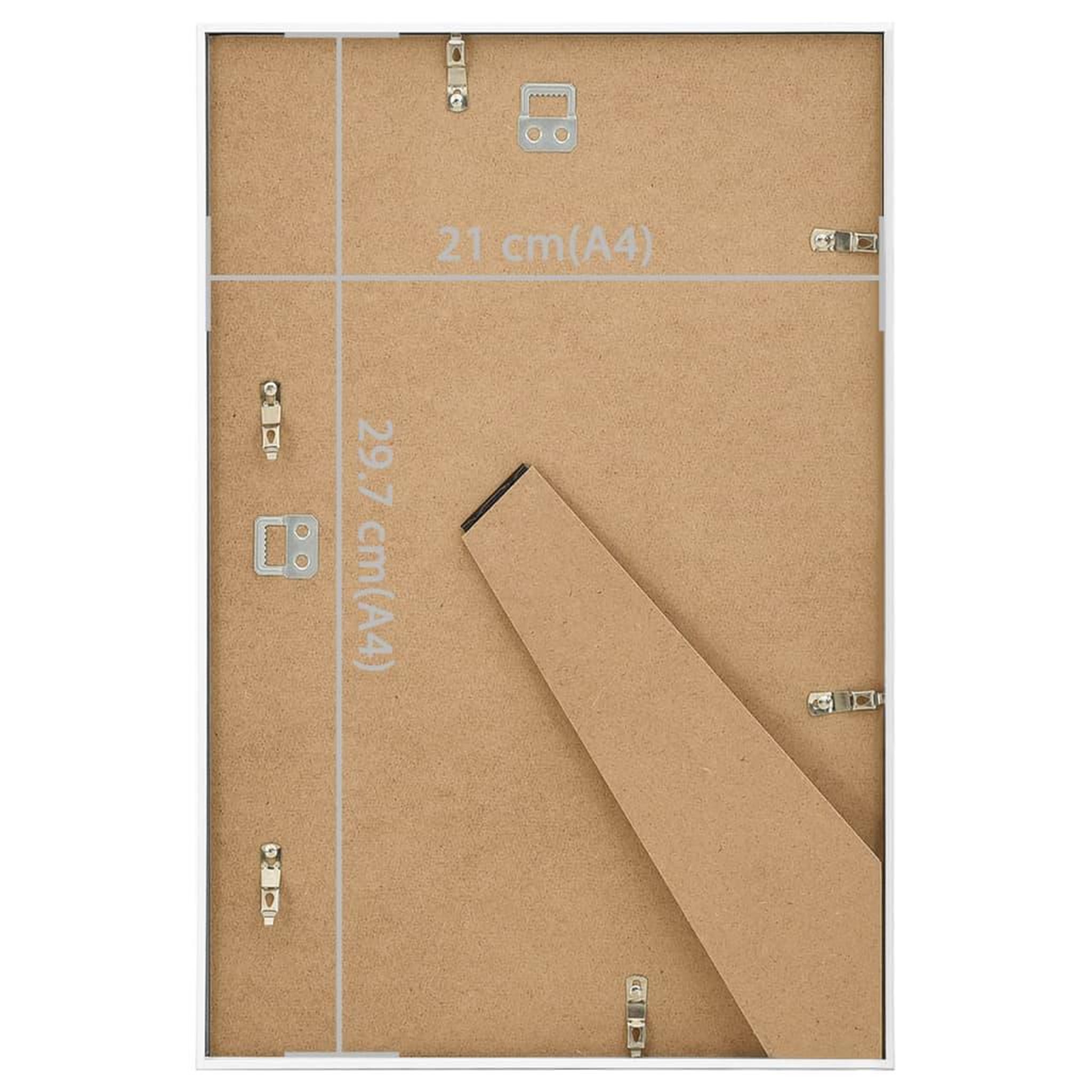 Voir la diapositive 6 : VIDAXL Collage de cadres photo 3 pcs au mur table Blanc 21x29,7 cm MDF