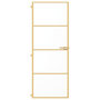 Voir la diapositive 3 : VIDAXL Porte interieure mince dore 76x201,5 cm verre trempe aluminium