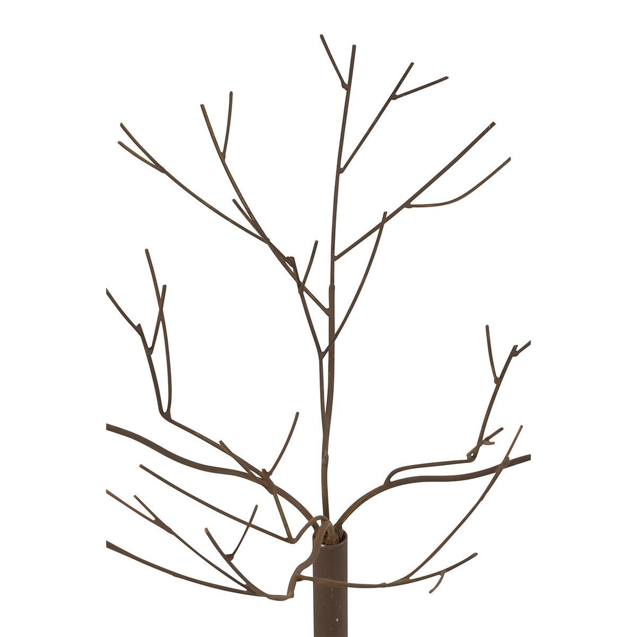 Voir la diapositive 2 : J-LINE Arbre déco en métal  maynard  75cm marron