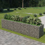 Voir la diapositive 1 : VIDAXL Lit sureleve a gabion Acier galvanise 450x90x100 cm