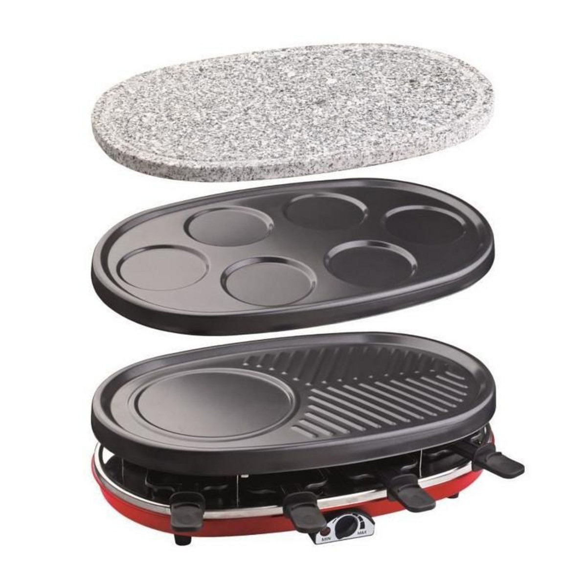 HKOENIG H.KoeNIG RP418 Appareil a raclette 8 personnes - Rouge