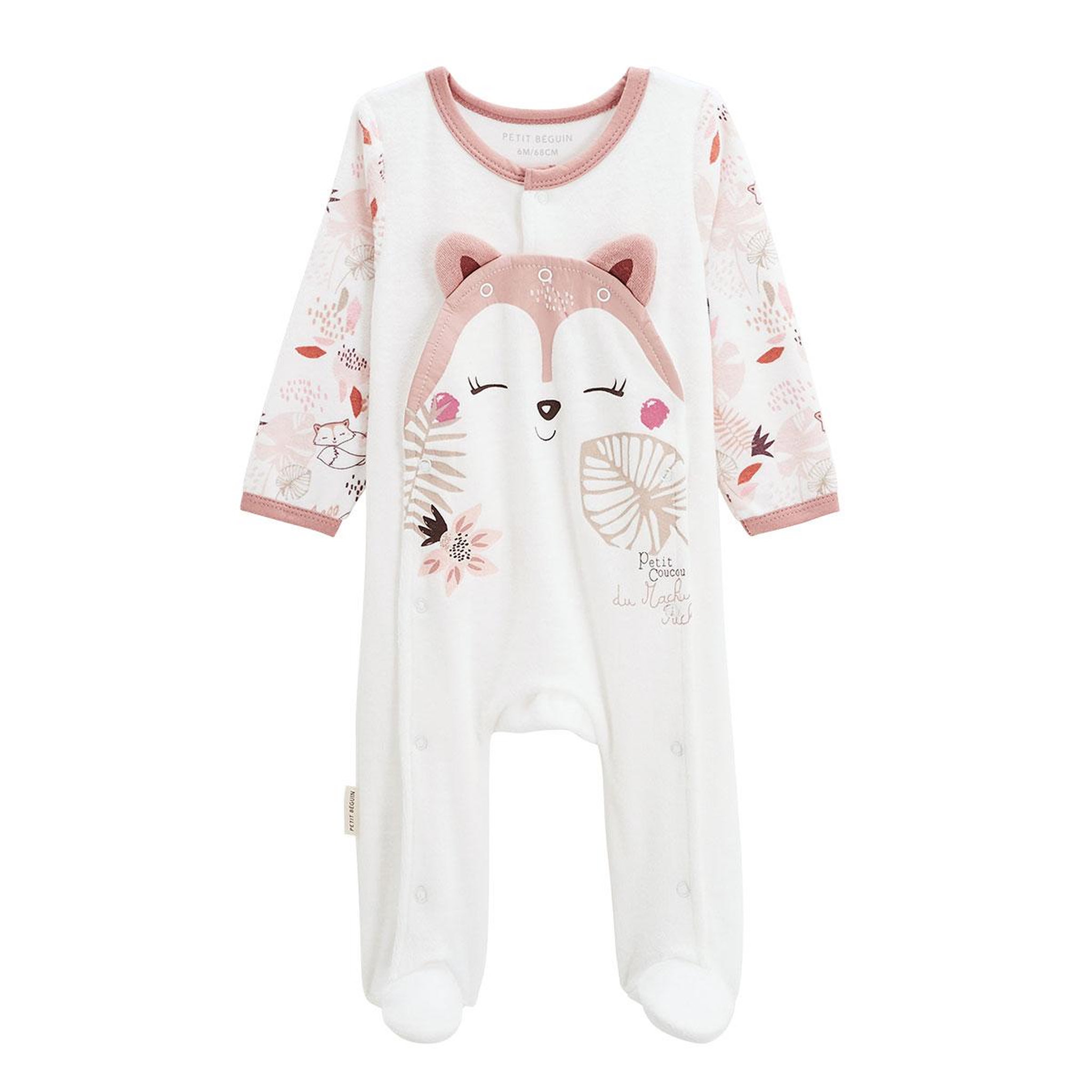 Voir la diapositive 1 : Petit Béguin Pyjama bébé en velours ouverture pont Machu Picchu
