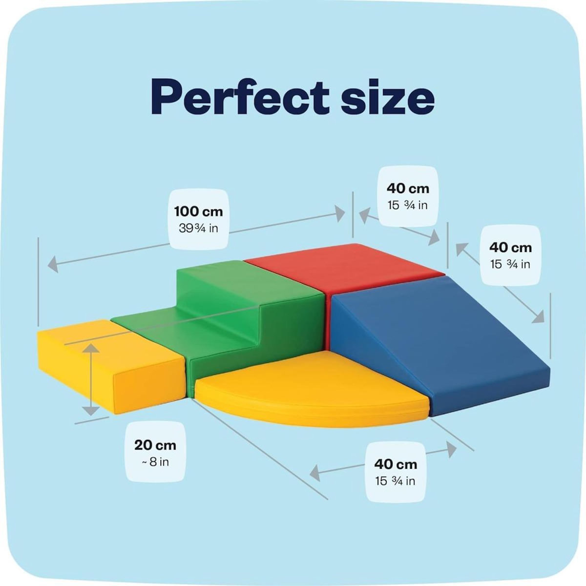 IGLU Ensemble blocs en mousse multicolore