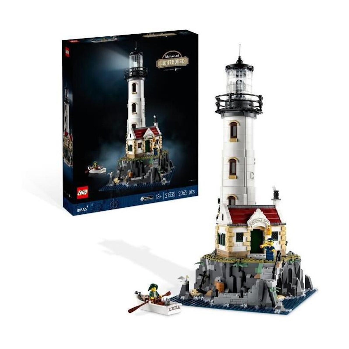 LEGO LEGO 21335 Ideas Le Phare Motorisé, Maquette a Construire, Idée Cadeau, Décoration Maison, avec Minifigurines Marin, Activit
