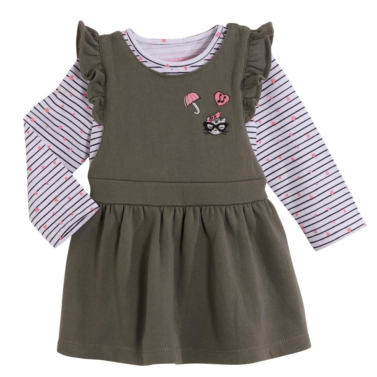 IN EXTENSO Ensemble robe + t-shirt manches longues bébé fille