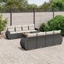 Voir la diapositive 1 : VIDAXL Salon de jardin 9 pcs avec coussins noir resine tressee