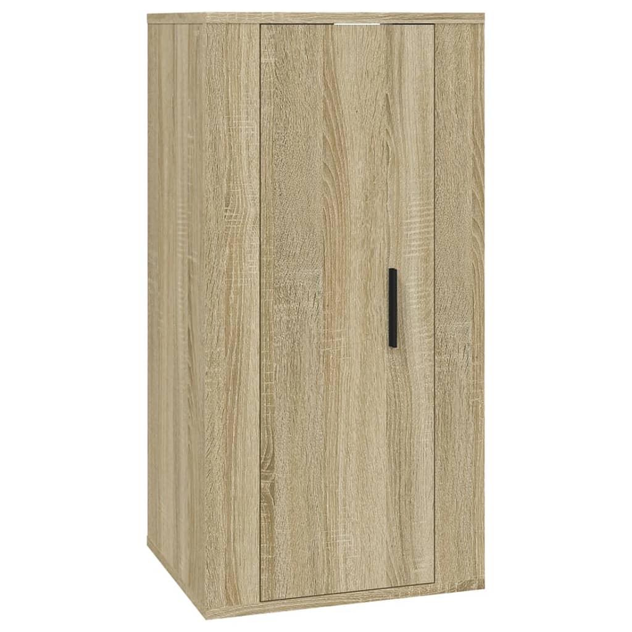 Voir la diapositive 2 : VIDAXL Meuble TV mural Chene sonoma 40x34,5x80 cm