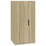 Voir la diapositive 2 : VIDAXL Meuble TV mural Chene sonoma 40x34,5x80 cm