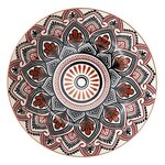 Paris Prix Lot de 6 Assiettes Creuses  Mandala  20cm Orange