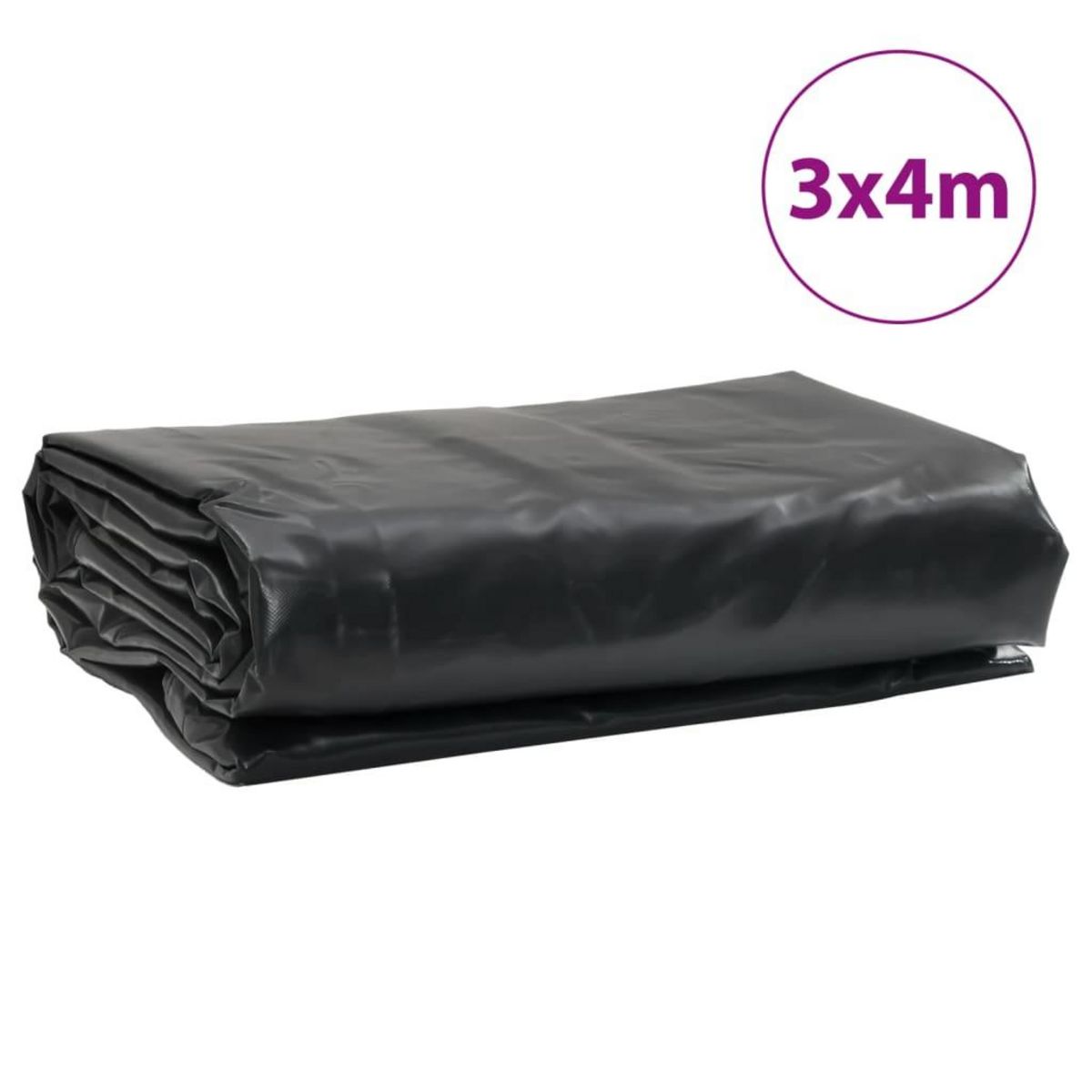 VIDAXL Bache anthracite 3x4 m 600 g/m²