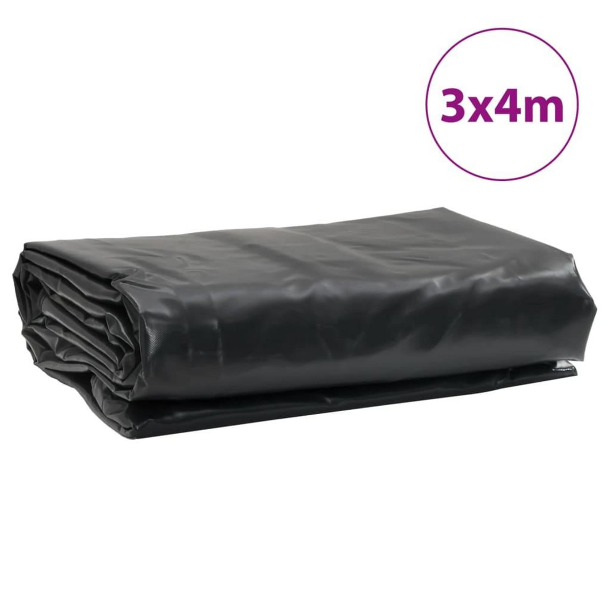 VIDAXL Bache anthracite 3x4 m 600 g/m²