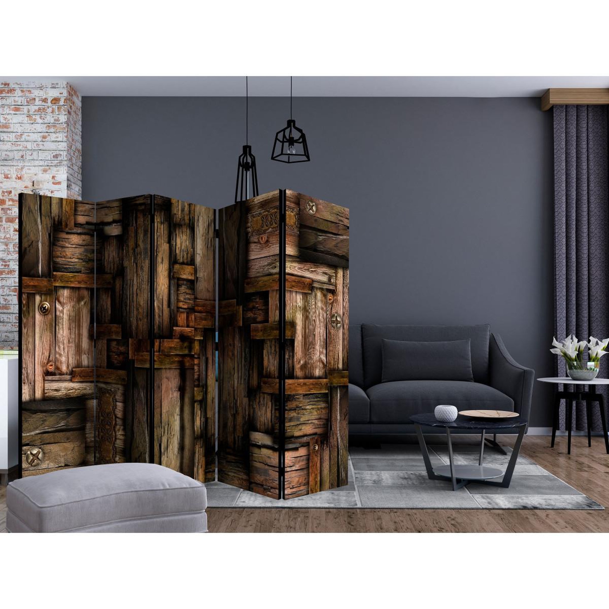 Voir la diapositive 2 : Paris Prix Paravent 5 volets  wooden puzzle  172x225cm