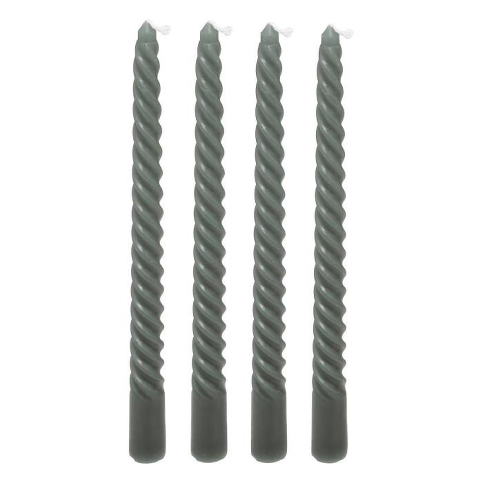 ATMOSPHERA Lot de 4 Bougies Bâton  Hugo  180g Vert Kaki