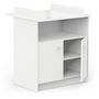 Voir la diapositive 2 : Demeyere Commode a langer 2 portes, 1 niche - HELICIA - Blanc mat - 79,6 x 70 x 94,4 cm - DEMEYERE
