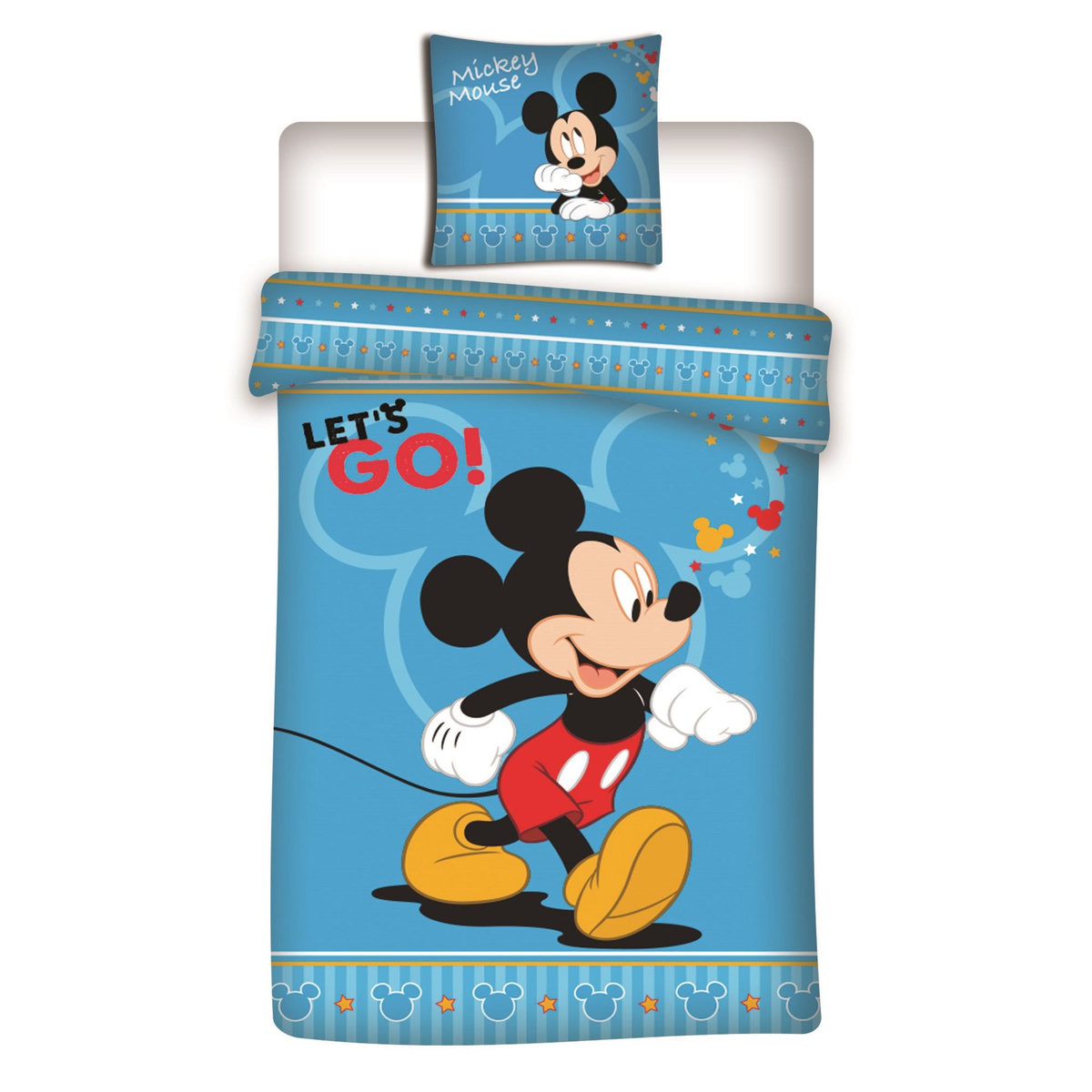 MICKEY Parure housse de couette microfibre MICKEY LET'S GO