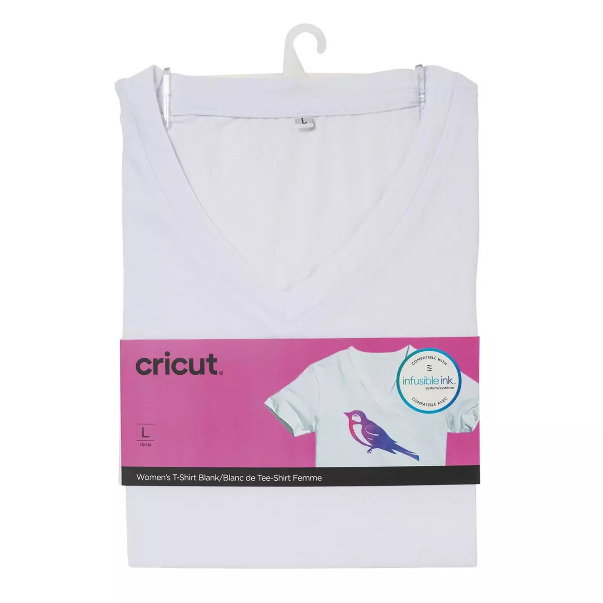 CRICUT T-Shirt Femme à customiser Blanc L - Cricut