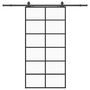 Voir la diapositive 2 : VIDAXL Porte coulissante kit de quincaillerie noir 102x205cm verre ESG