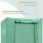 Voir la diapositive 5 : OUTSUNNY Serre de Jardin 200L x 73l x 168H cm acier PE haute densité 140 g/m² anti-UV avec porte zippée déroulante et fenêtres vert