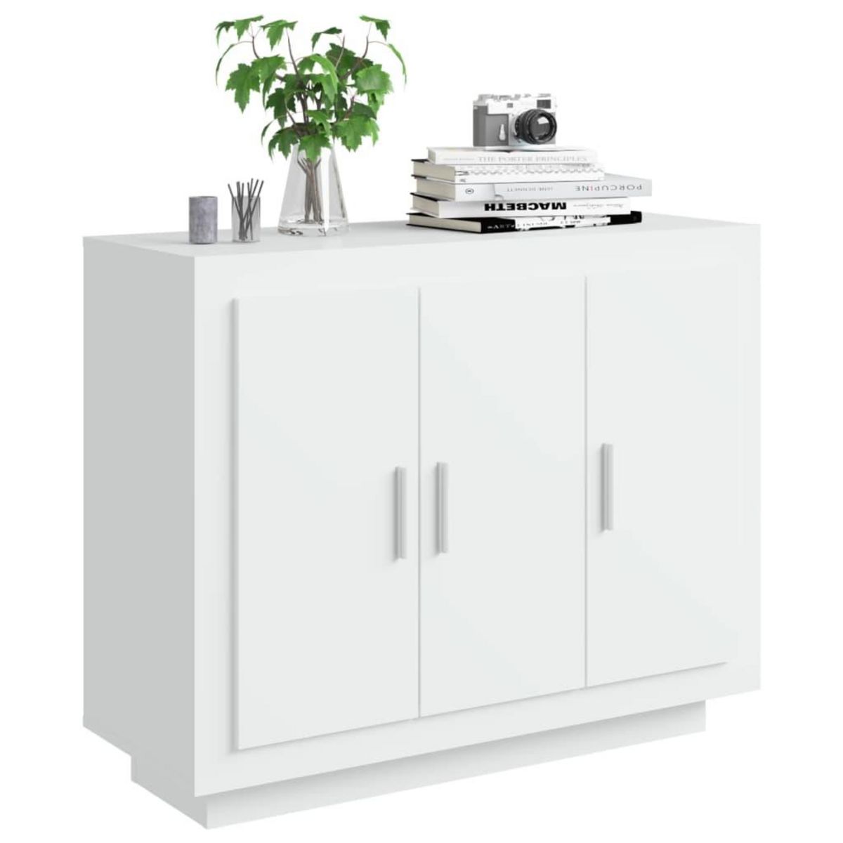 VIDAXL Buffet blanc 92x35x75 cm bois d'ingenierie