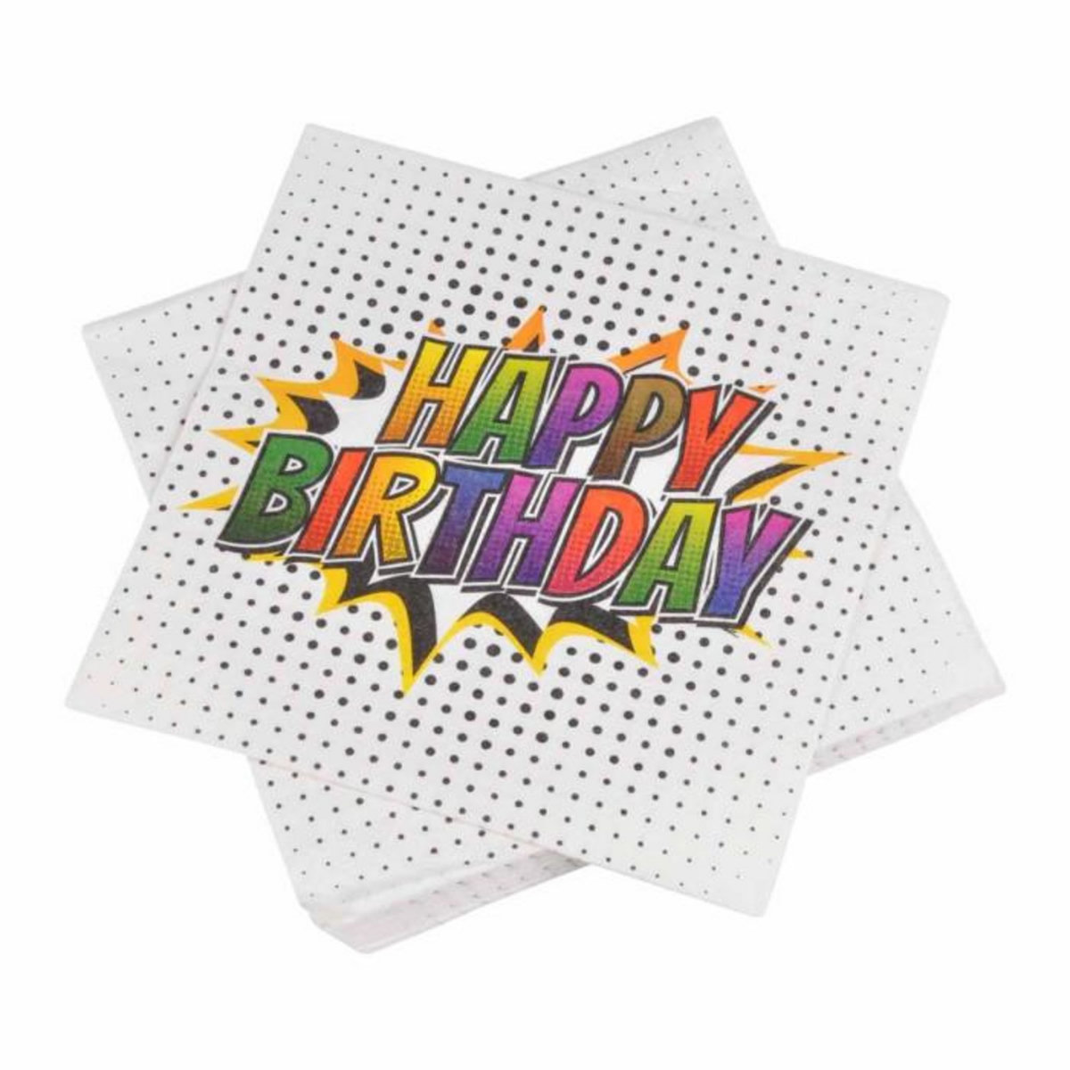 Paris Prix Lot de 20 Serviettes en Papier  Comics  33x33cm Blanc