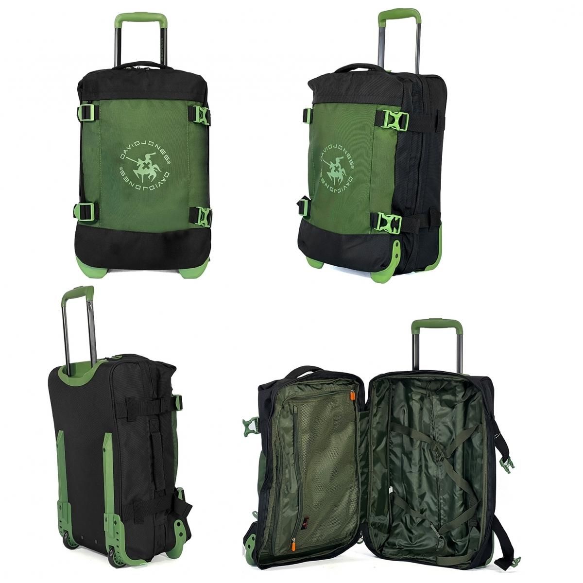 David Jones Sac de voyage cabine à roulettes 35L double compartiment 55cm