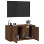 Voir la diapositive 5 : VIDAXL Meuble TV mural Chene marron 80x34,5x40 cm