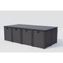 Voir la diapositive 6 : CONCEPT USINE Table et chaise 12 places encastrables alu résine noir-gris SUNSET