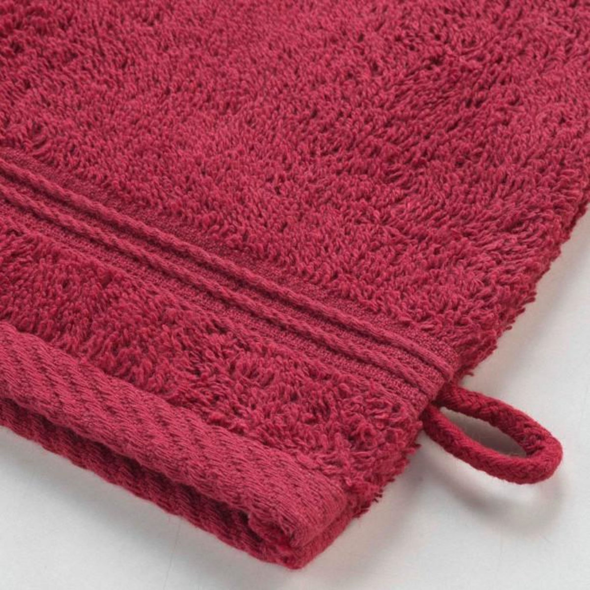 Paris Prix Lot de 2 Gants de Toilette  Tendresse  15x21cm Rubis