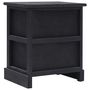 Voir la diapositive 4 : VIDAXL Table de chevet Noir 38 x 28 x 45 cm Bois de Paulownia