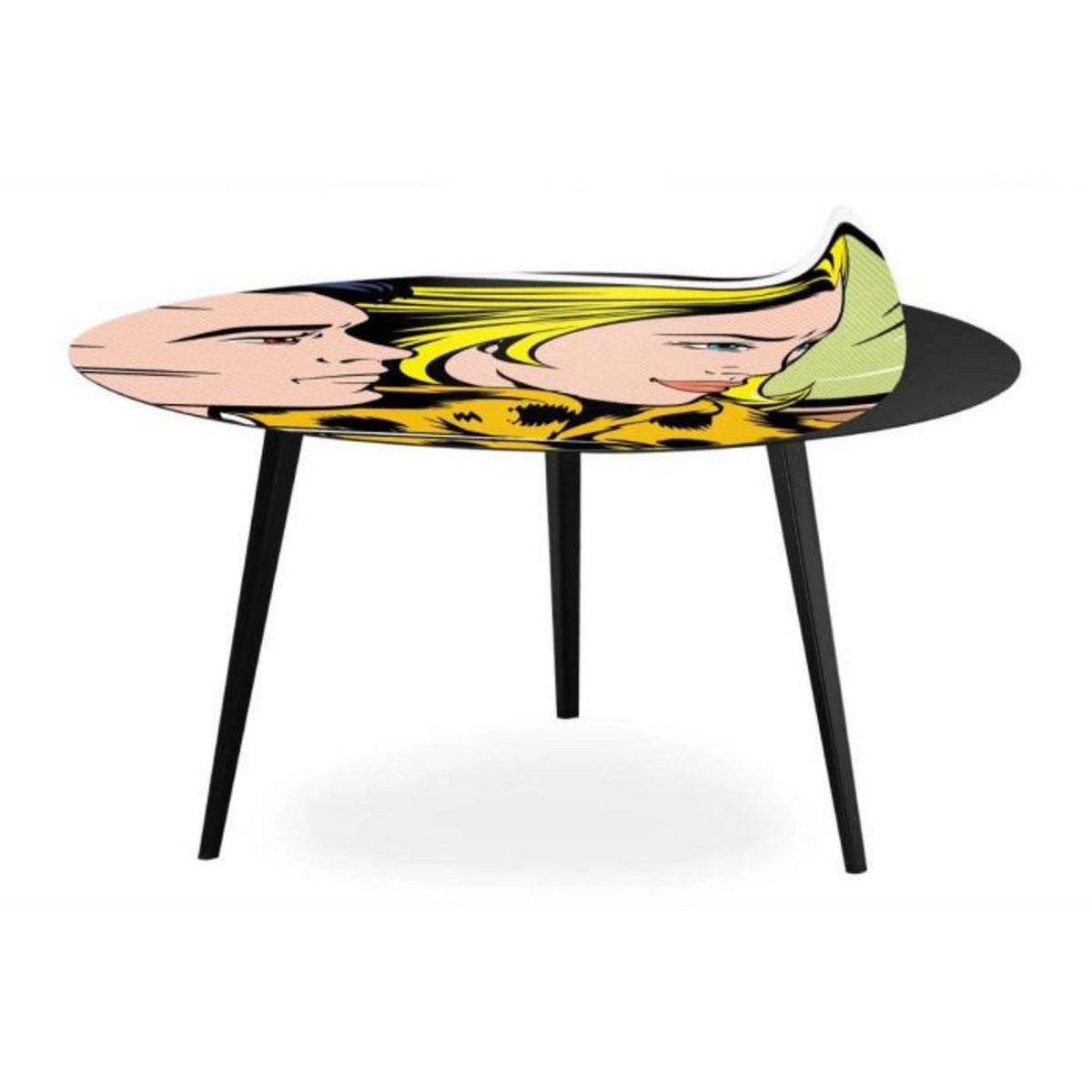 Paris Prix Table Basse 1 Cover  Fast Car  90cm Noir