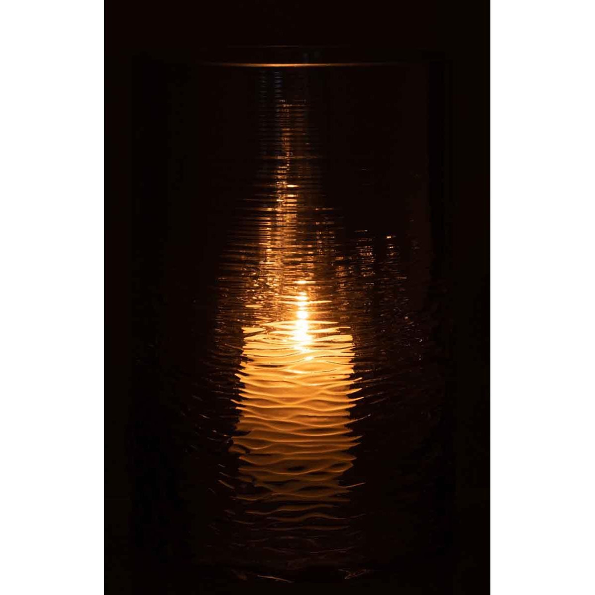 Voir la diapositive 3 : J-LINE Photophore en Verre Design  Sladia  30cm Bleu