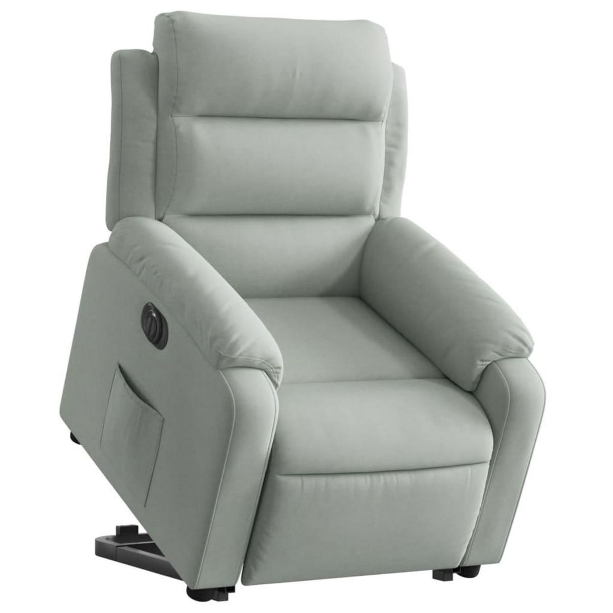 VIDAXL Fauteuil inclinable electrique gris clair velours