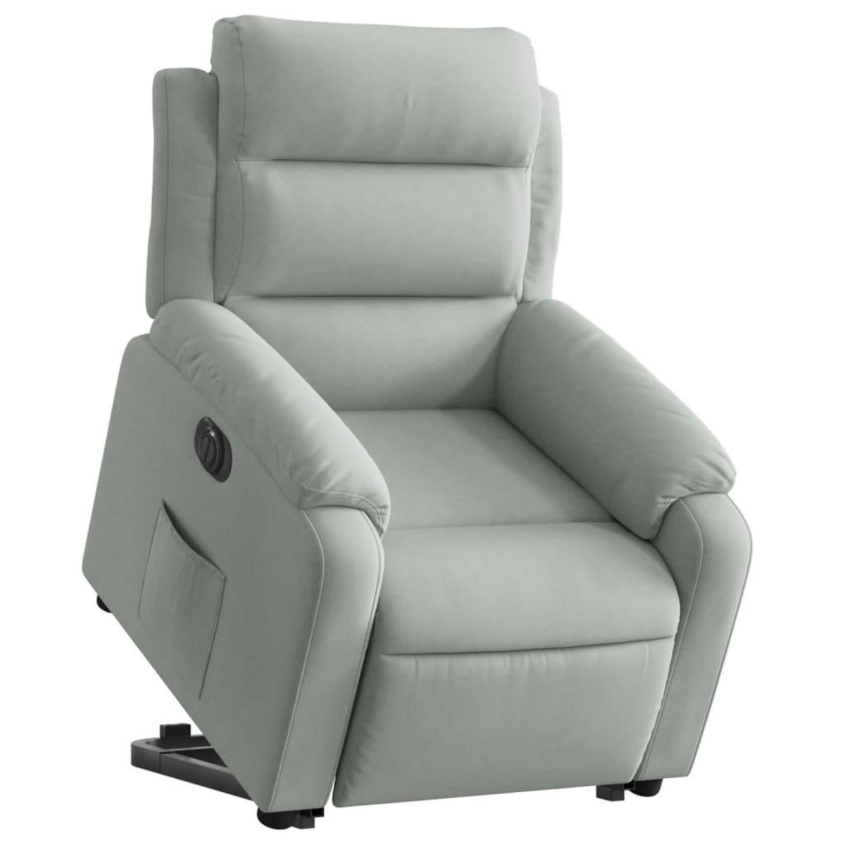 VIDAXL Fauteuil inclinable electrique gris clair velours