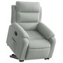 Voir la diapositive 3 : VIDAXL Fauteuil inclinable electrique gris clair velours