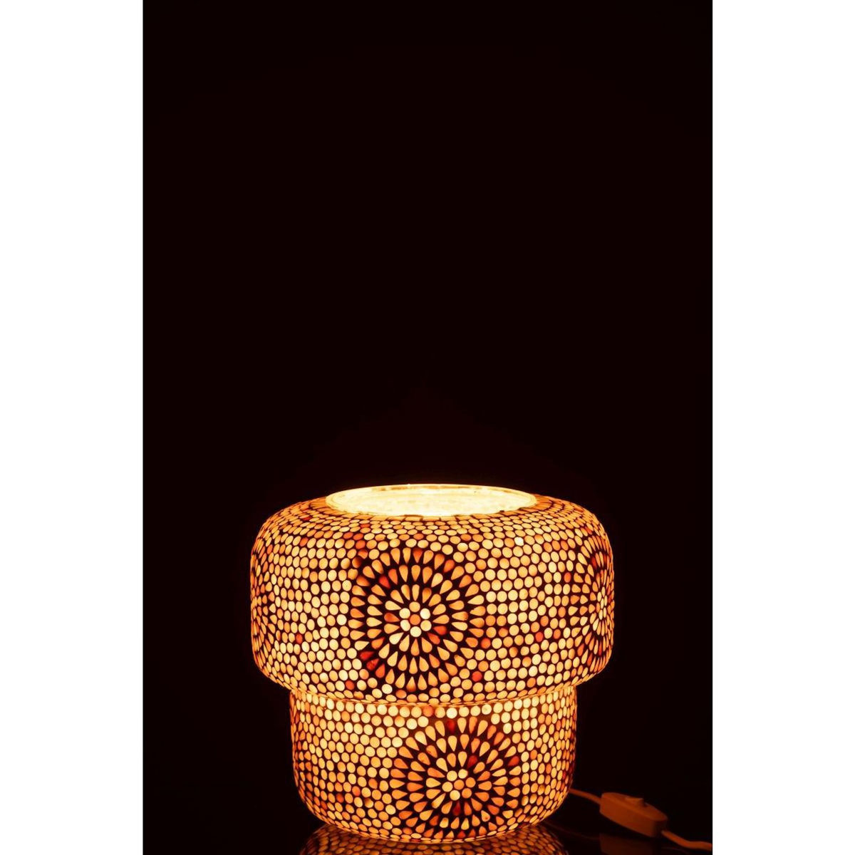 Paris Prix Lampe à Poser Mosaïque  Ruthie  26cm Beige