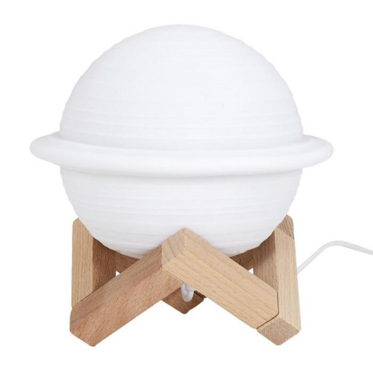 Paris Prix Lampe à Poser Tactile  Saturne  14cm Blanc