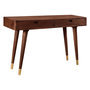 Voir la diapositive 1 : MAISON PAVANE Console en bois massif 2 tiroirs et détails dorés-Colombo